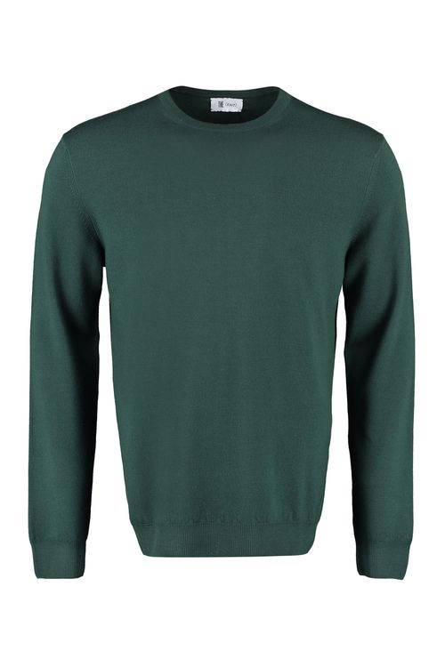 Extra-Fine Wool Crewneck Sweater — Green