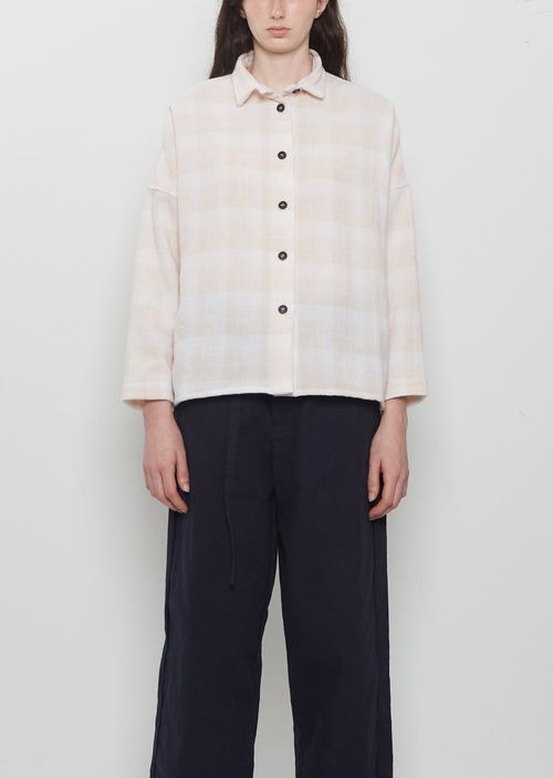 Bergfabel Tina Wool Cashmere Shirt Rose Check
