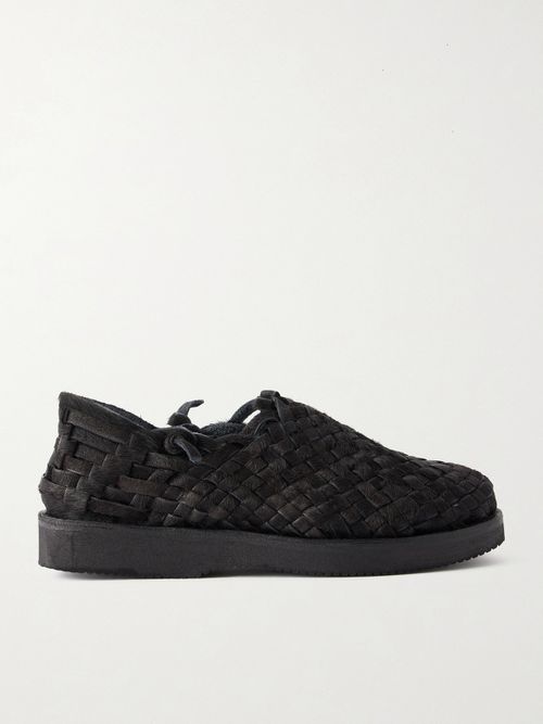 Woven Calf Hair Huarache Sandals