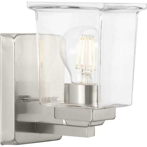 Brushed Nickel One Light Bath Vanity from the Gilmour Collection