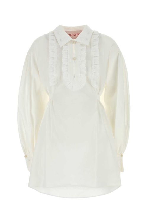 Embroidered Dress — White