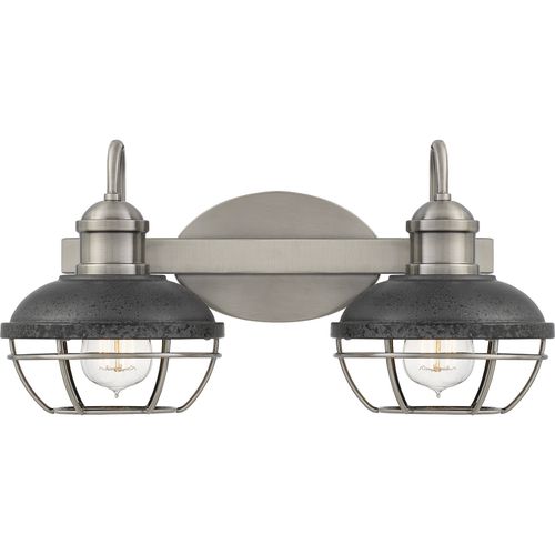 Sandpiper 2-Light Bathroom Vanity Light in Antique Polished Nicke