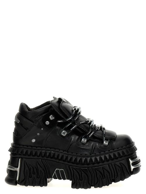 X New Rock 'Platform' Sneakers in Black