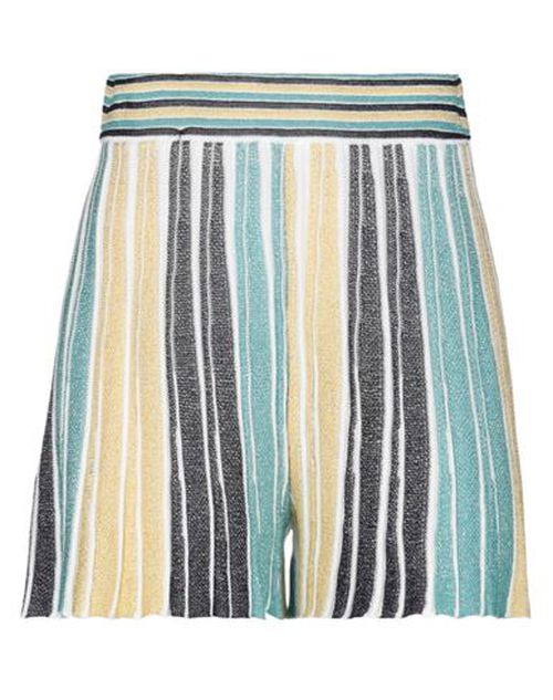 Woman Shorts & Bermuda Shorts Turquoise Size 8 Acrylic, Cotton, Viscose, Metallic Polyester, Polyester