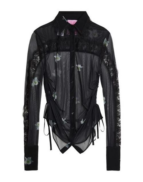 Woman Shirt Black Size L Polyamide, Elastane
