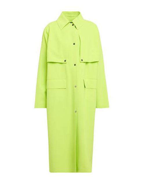 Woman Overcoat & Trench Coat Lime green Size 8 Polyamide, Elastane