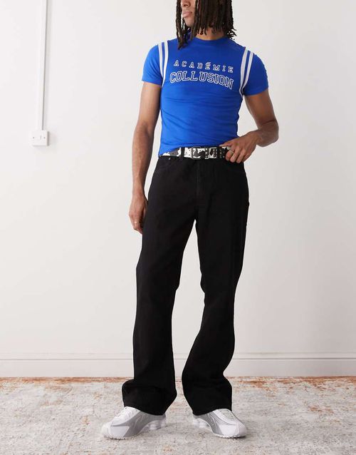 Mercury relaxed bootcut flare jeans in black