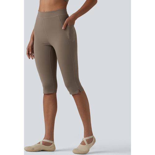Halara Halara UltraSculpt™ High Waisted Pedal Pusher Yoga Leggings with Pockets - Dawn Brown