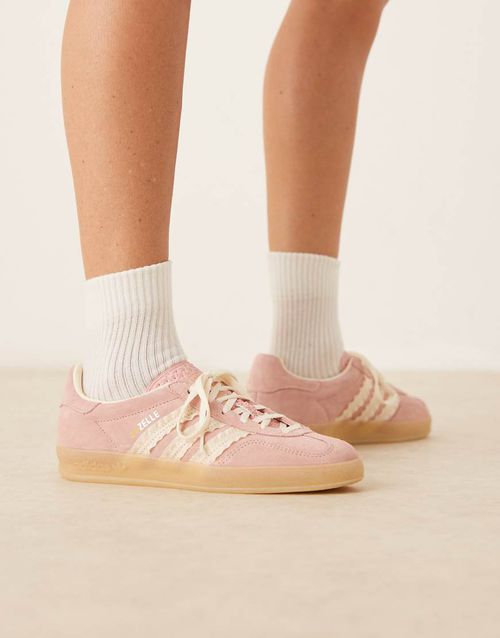 Gazelle Indoor sneakers with ruffle detail in pink