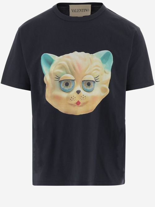 Navy Blue Printed T-shirt