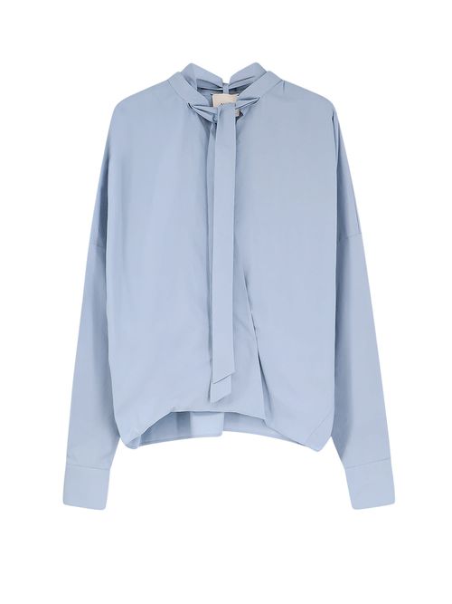 Cotton Shirt With Bow