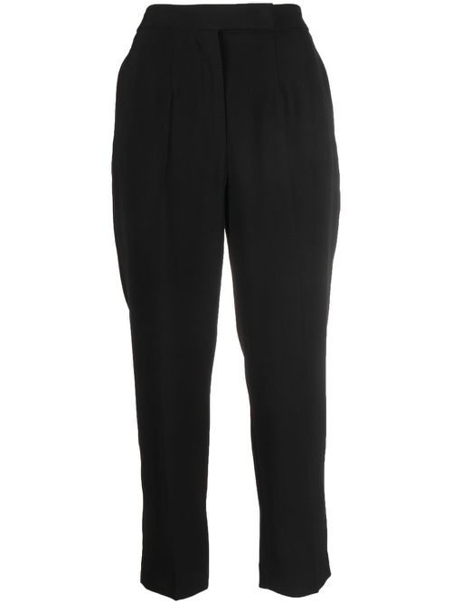Pratolina cropped straight-leg trousers - Black