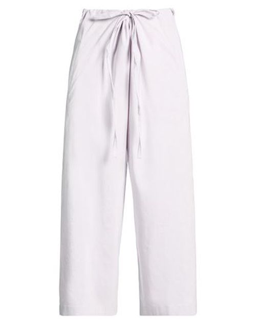 Woman Pants Lilac Size 10 Linen, Polyester, Viscose, Elastane