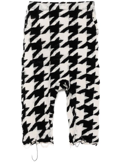 Jacquard knitted trousers - White