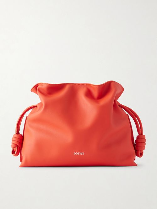 Flamenco Leather Clutch - Orange