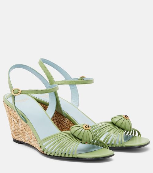 Caur Royal leather wedge sandals