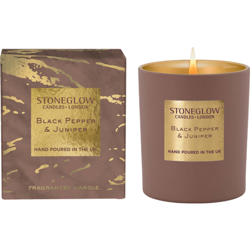 Stoneglow Candles Luna Tumbler Scented Candle - Black Pepper & Juniper / 220g