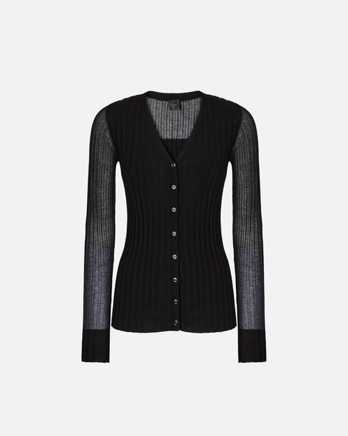 Lightweight ribbed knit cardigan