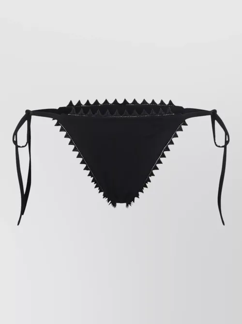 Jacquemus - mid waist slip bikini bottom picot