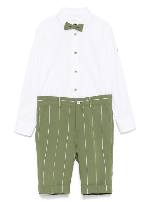 Pinstriped trousers set (set of three) - Green