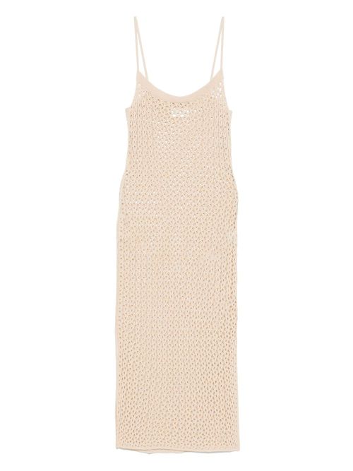 Claudine knitted beach dress - Neutrals