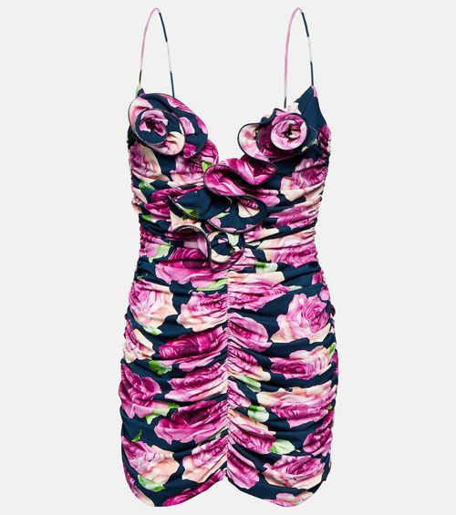 Floral ruched minidress