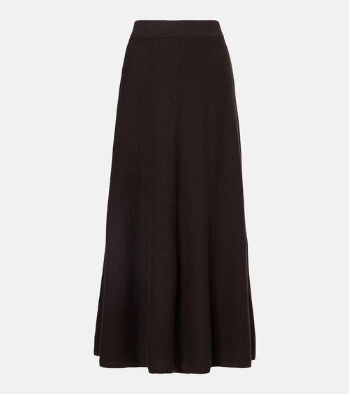 Torie high-rise cashmere maxi skirt
