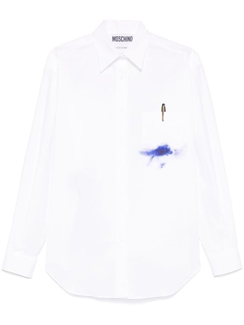 Pen-print shirt - White