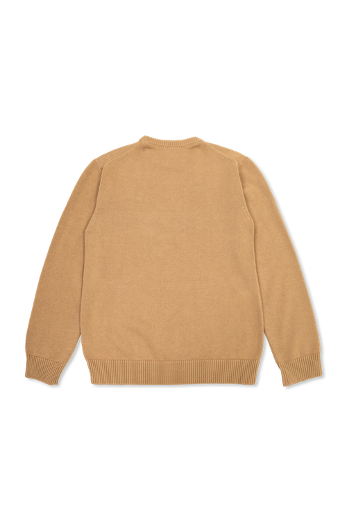 Sweater With Embroidered Logo, Unisex, Beige