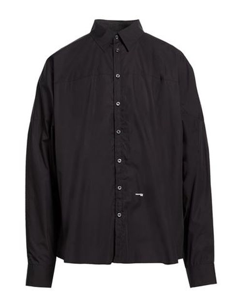 Man Shirt Black Size 36 Cotton