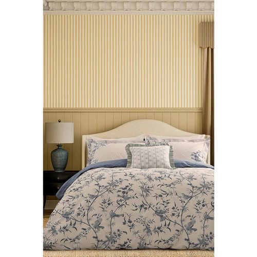 Sanderson 'Paradise Woods Toile' Cotton Duvet Cover Set in Blue | : Single