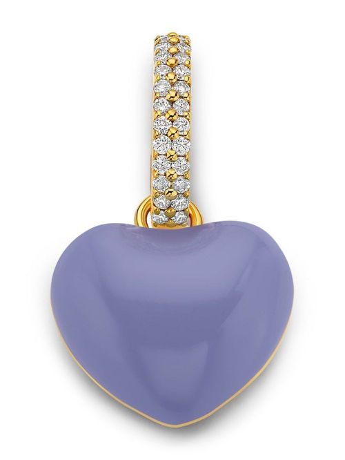 20kt yellow gold heart diamond pendant charm