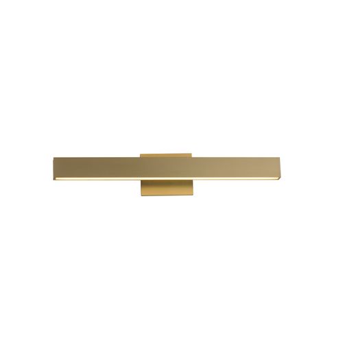 Satin Brass LED Bathroom Vanity Light from the Alumilux Sideline