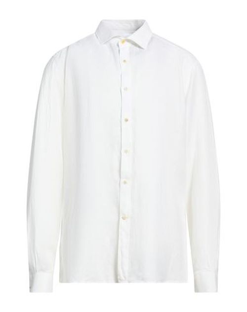 Man Shirt White Size 17 ¾ Linen