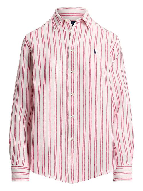 Striped button-up shirt - White