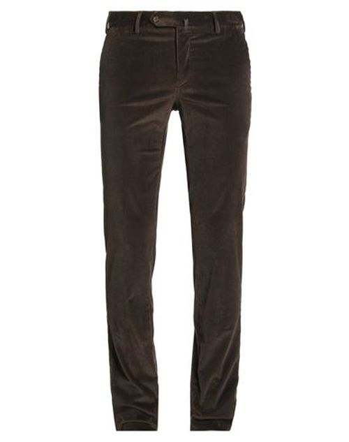 Man Pants Dark green Size 34 Cotton, Elastane