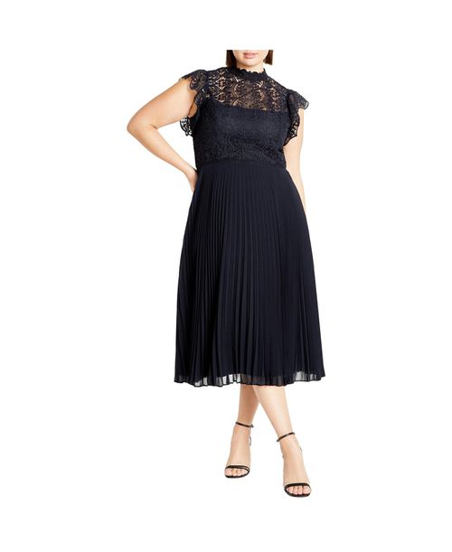 City Chic | Plus Size Livia Dress - Navy | Realry