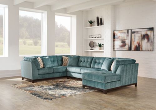 Laylabrook 3-Piece Sectional with Chaise, Teal