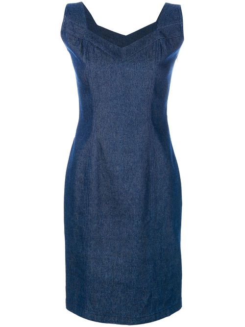 Sweetheart neckline dress - Blue