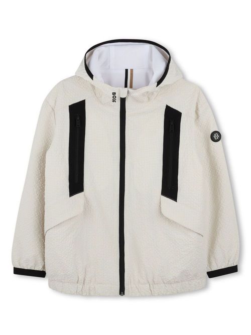 Hooded windbreaker jacket - Neutrals