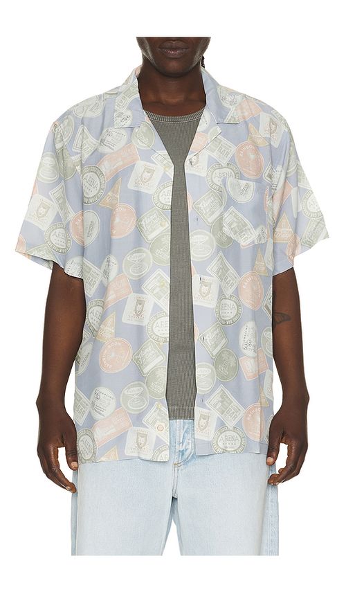 Marine Layer Cupro Resort Shirt in Blue. - S also in M, L, XL/1X