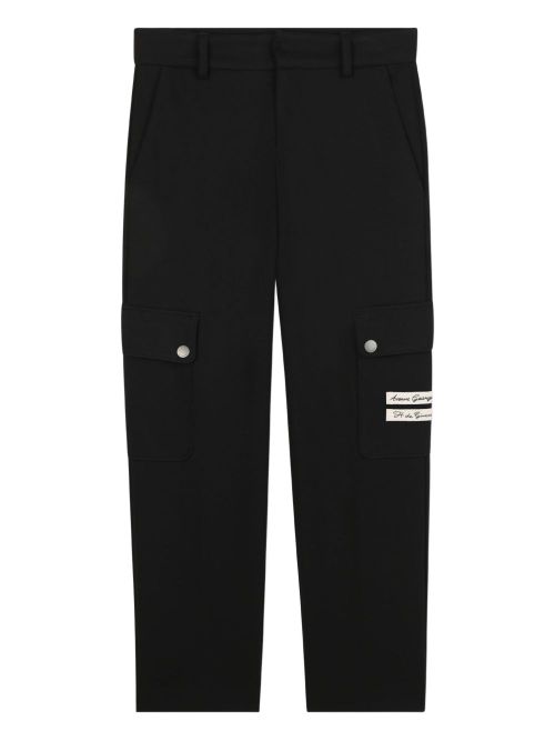 Kids' Cargo Pocket Pants with Logo Detail