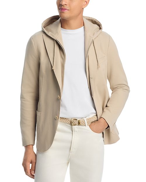 Cotton Pique Jersey Jacket & Removable Hood
