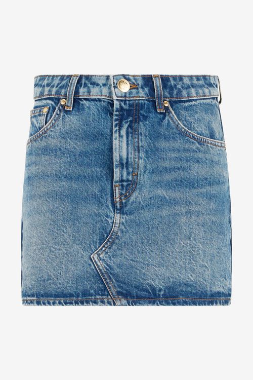 Blue Denim Mini Skirt