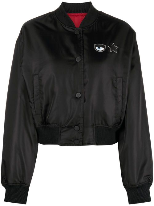 Eye Star logo bomber jacket - Black