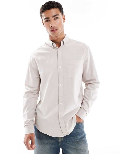 Oxford regular shirt in stone-Neutral