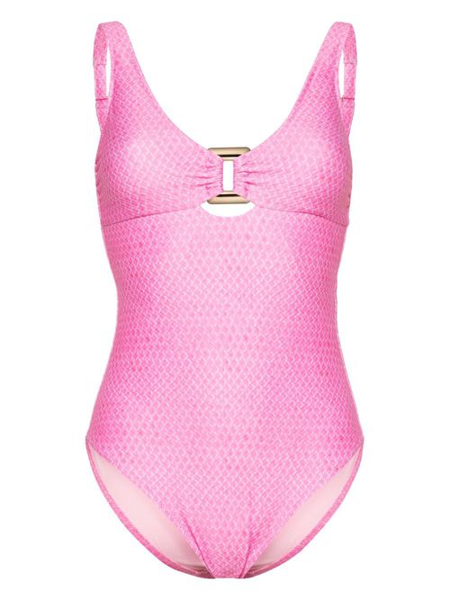 Guana Island snake-print swimsuit - Pink