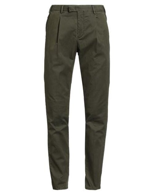 Man Pants Military green Size 36 Cotton, Elastane