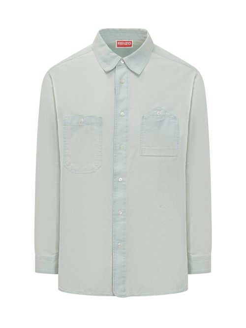 Light Blue Relaxed Solid Shirt