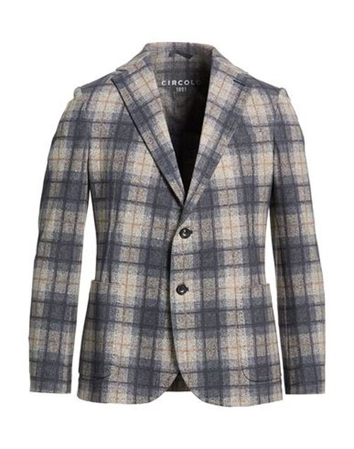 Man Blazer Navy Size 36 Cotton, Elastane